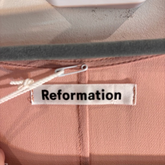 REFORMATION Sz L Blush Winslow Dolman Kimono Sleeve Crepe Wrap Maxi Dress NEW - Picture 8 of 16